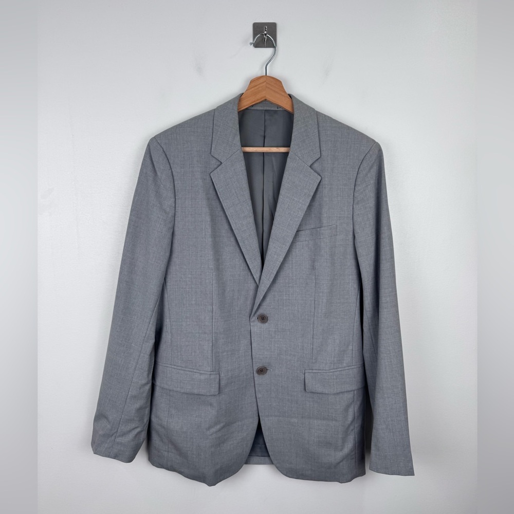 Theory‎ Men Wool Blend Grey Blazer 38R